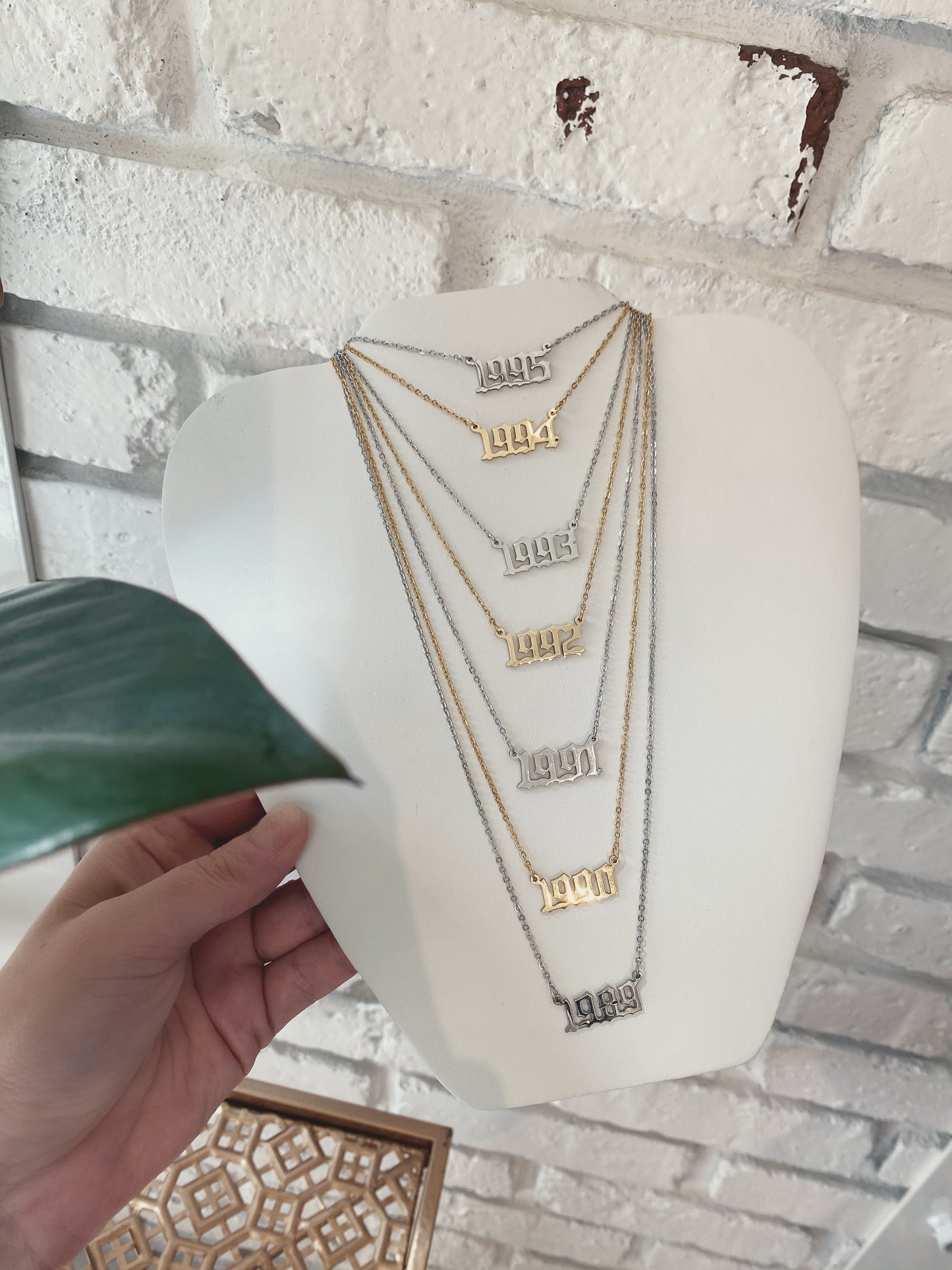 Old English Date Necklace