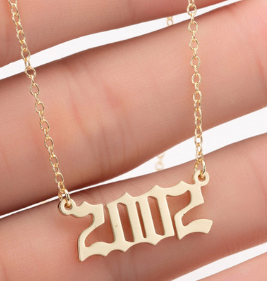 Old English Date Necklace