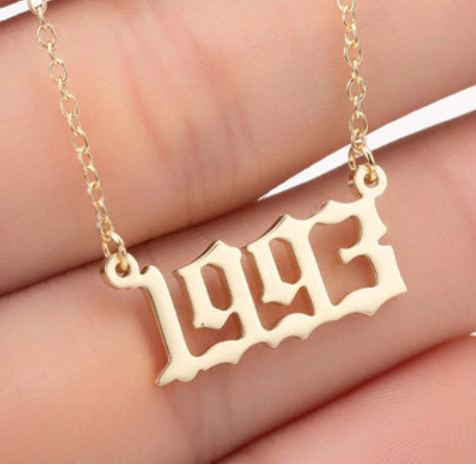 Old English Date Necklace