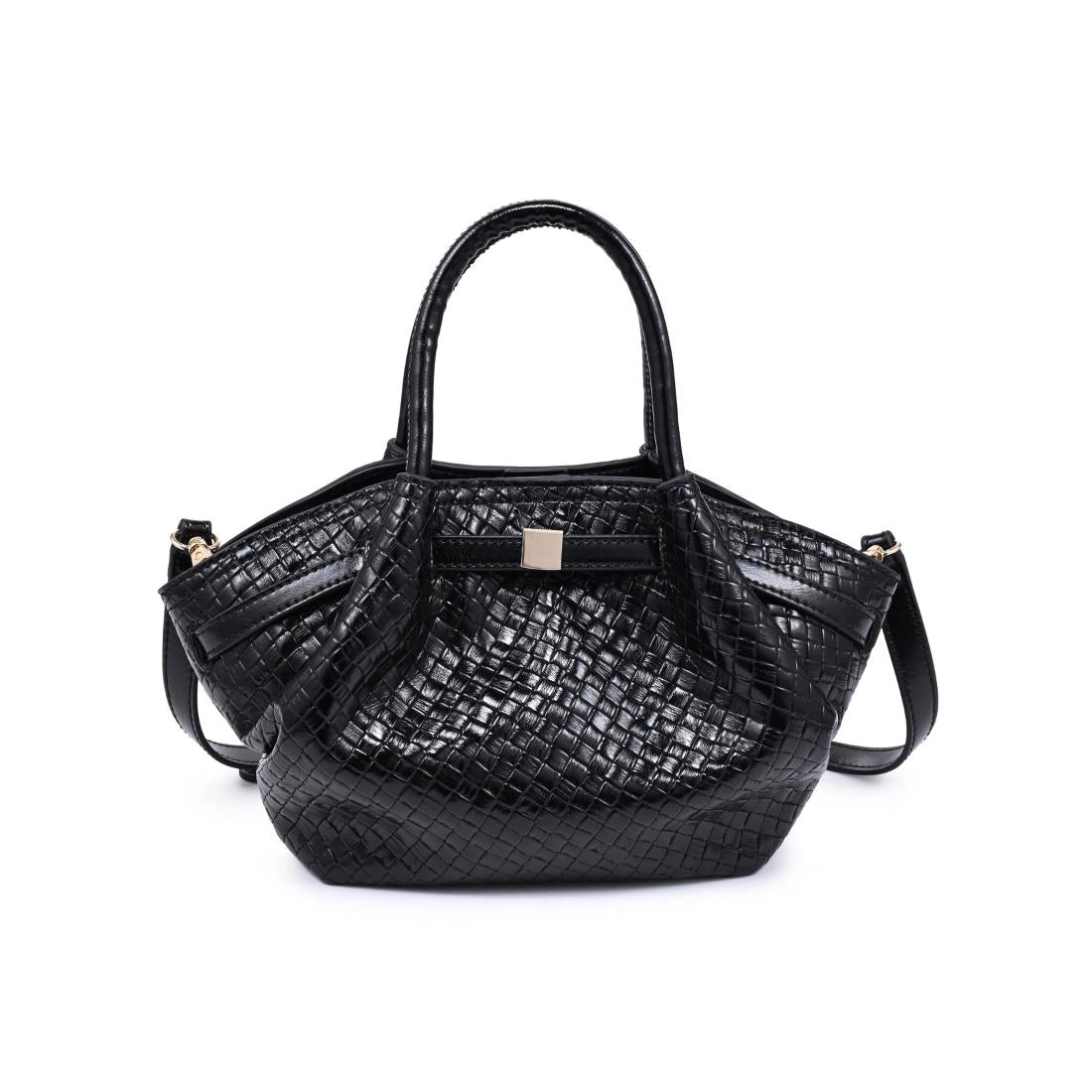 Selena Woven Crossbody - Black