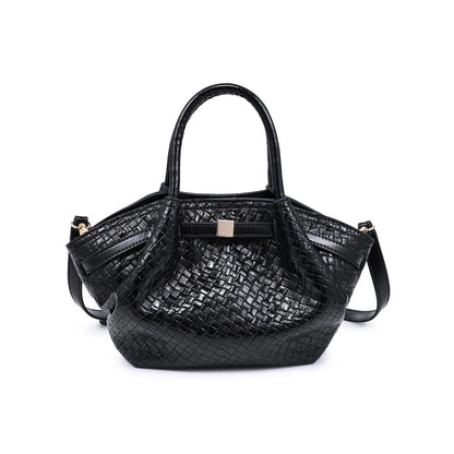 Selena Woven Crossbody - Black