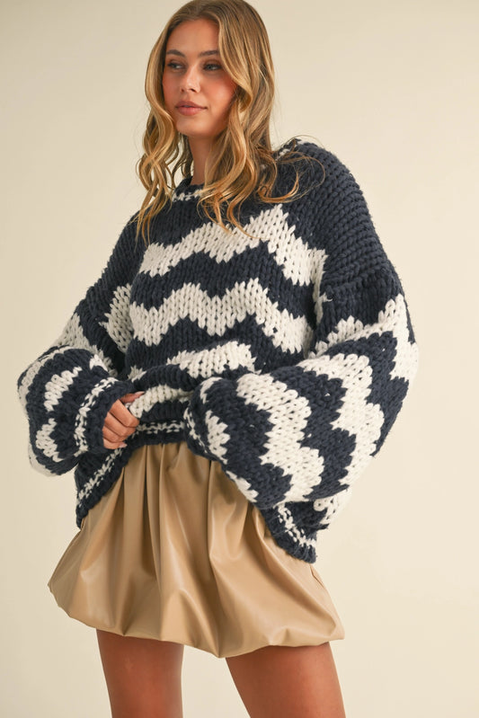 Chevron Oversized Sweater