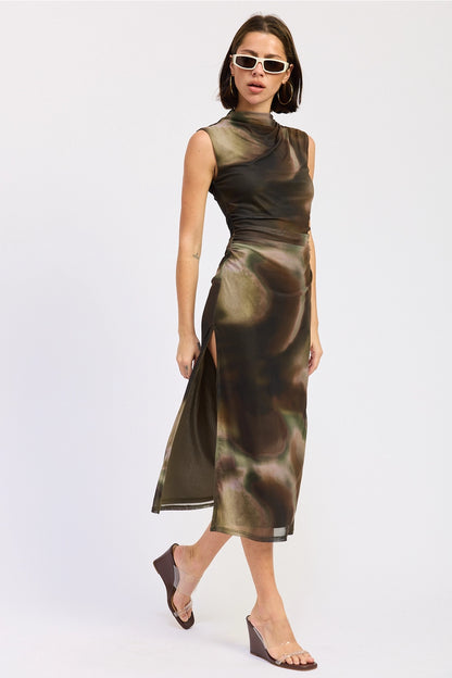 Jada Mesh Midi Dress