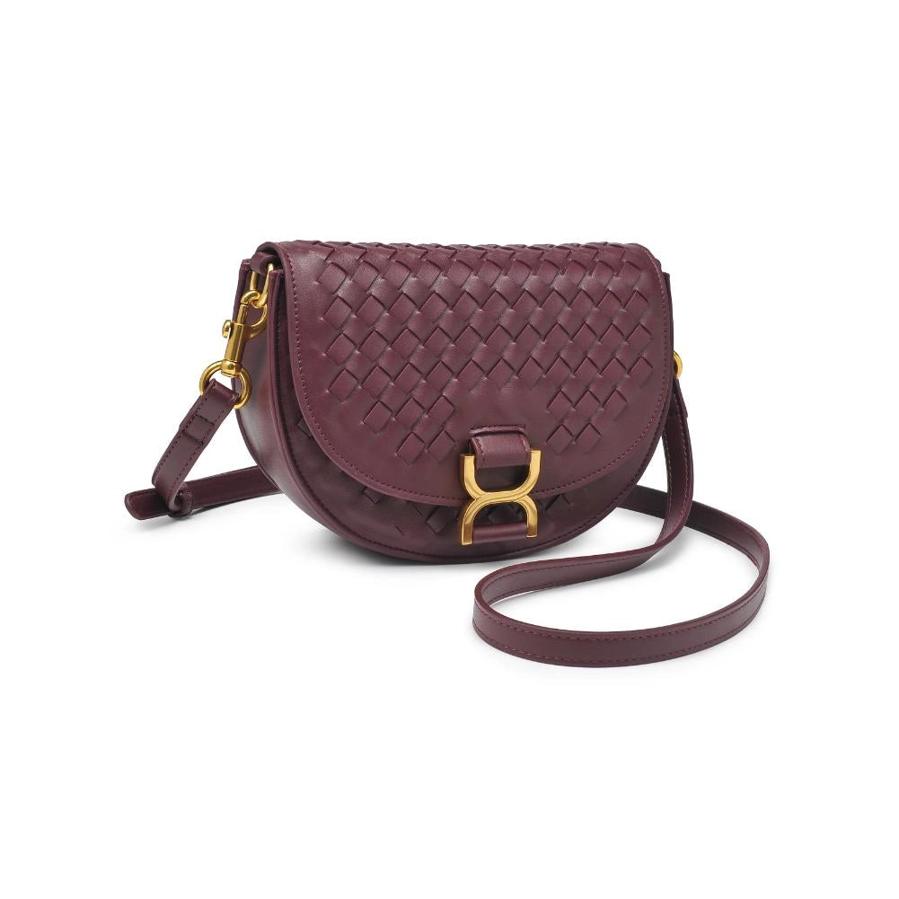 Alise Woven Crossbody - Burgundy