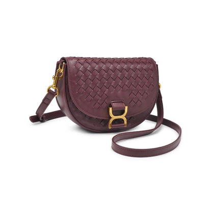 Alise Woven Crossbody - Burgundy