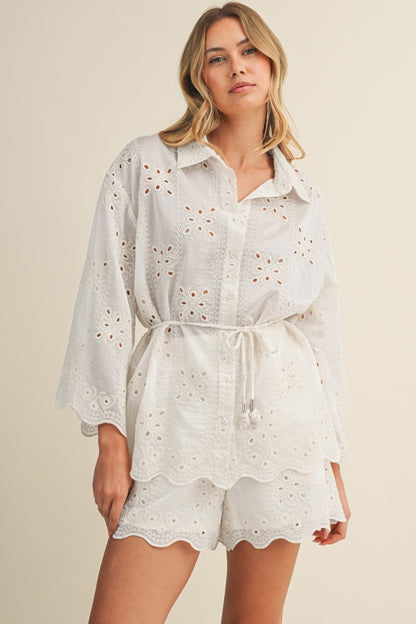 Frankie Eyelet Top - BIRD BEE
