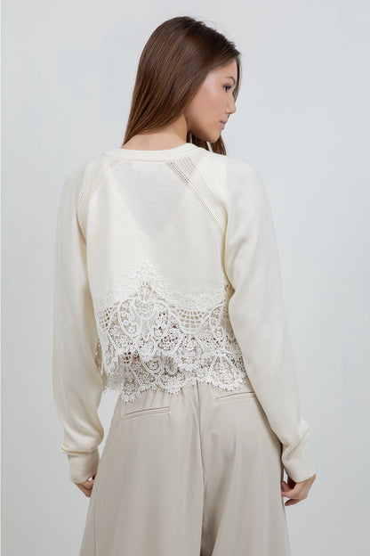 Lace Edge Cardigan