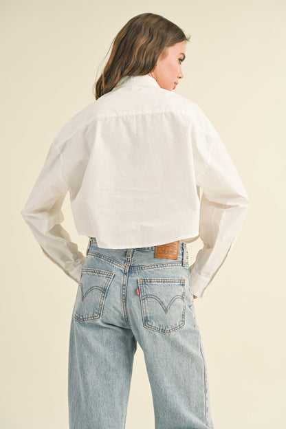 Briar Cropped Button Down - BIRD BEE