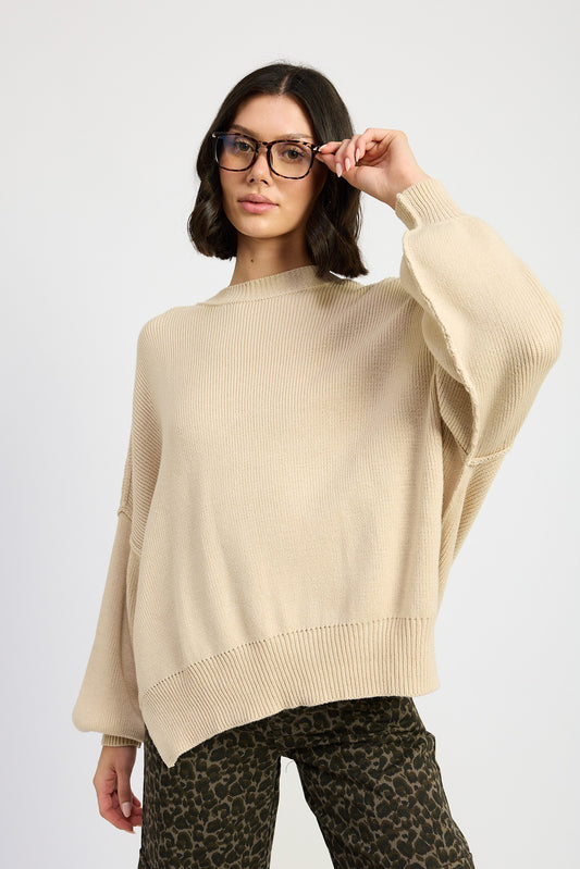 Wide Open Sweater - Natural