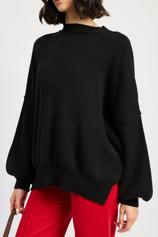 Wide Open Sweater - Black