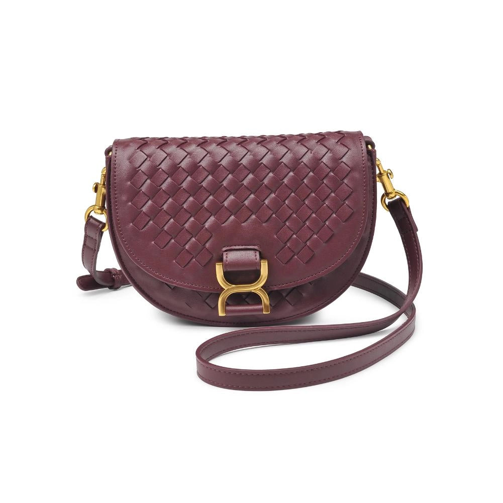 Alise Woven Crossbody - Burgundy