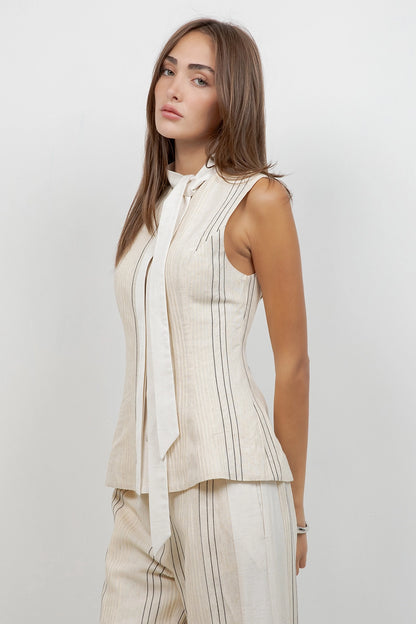 Vivvy Linen Scarf Top