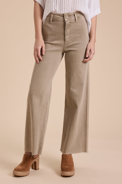 Faryn Wide Leg Pant - Stone