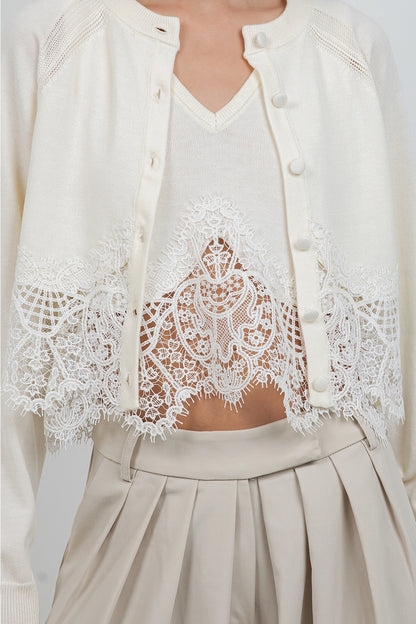 Lace Edge Cardigan