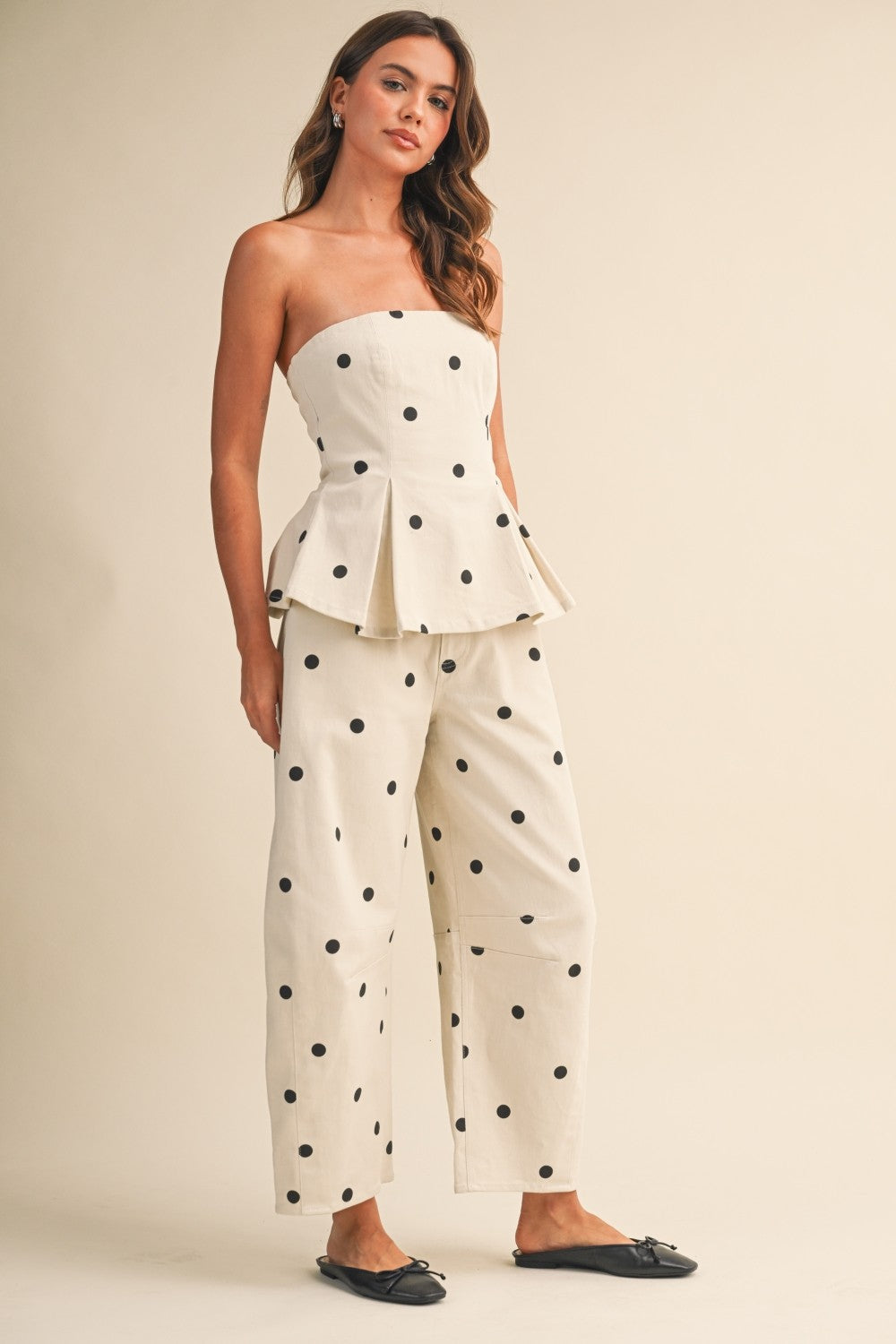Polka Dot Barrel Pant