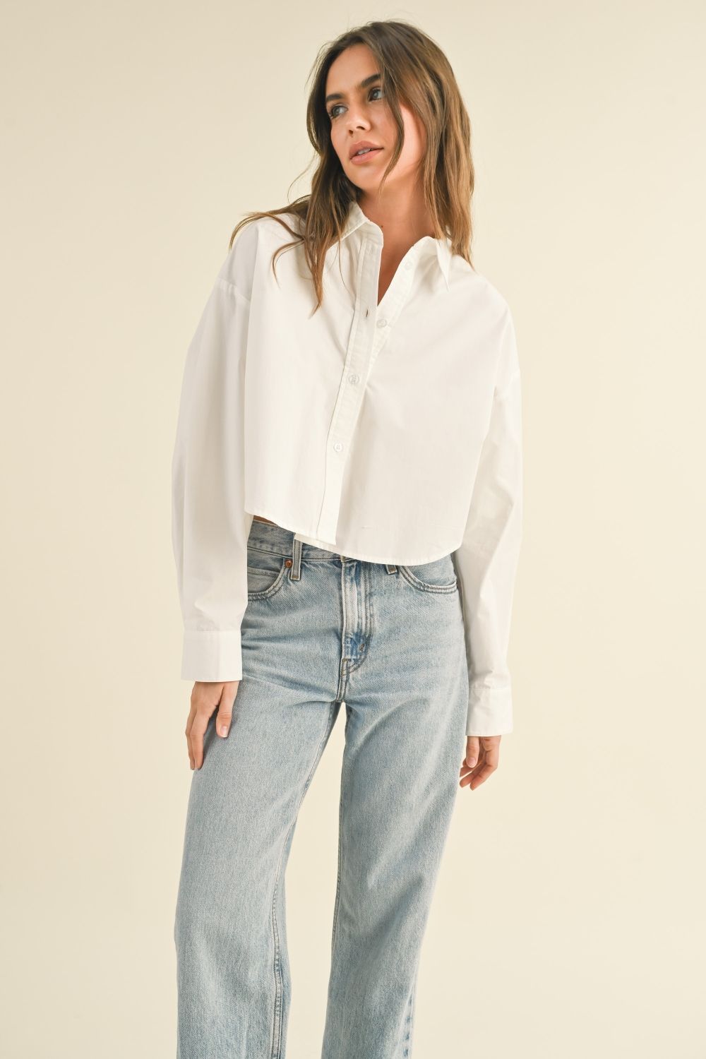 Briar Cropped Button Down - BIRD BEE