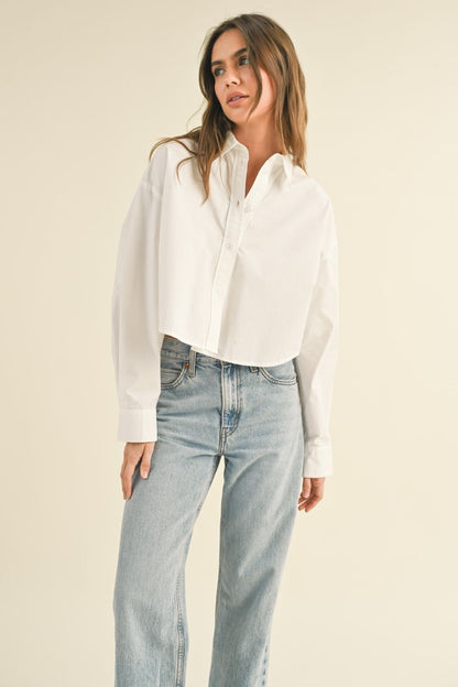 Briar Cropped Button Down - BIRD BEE