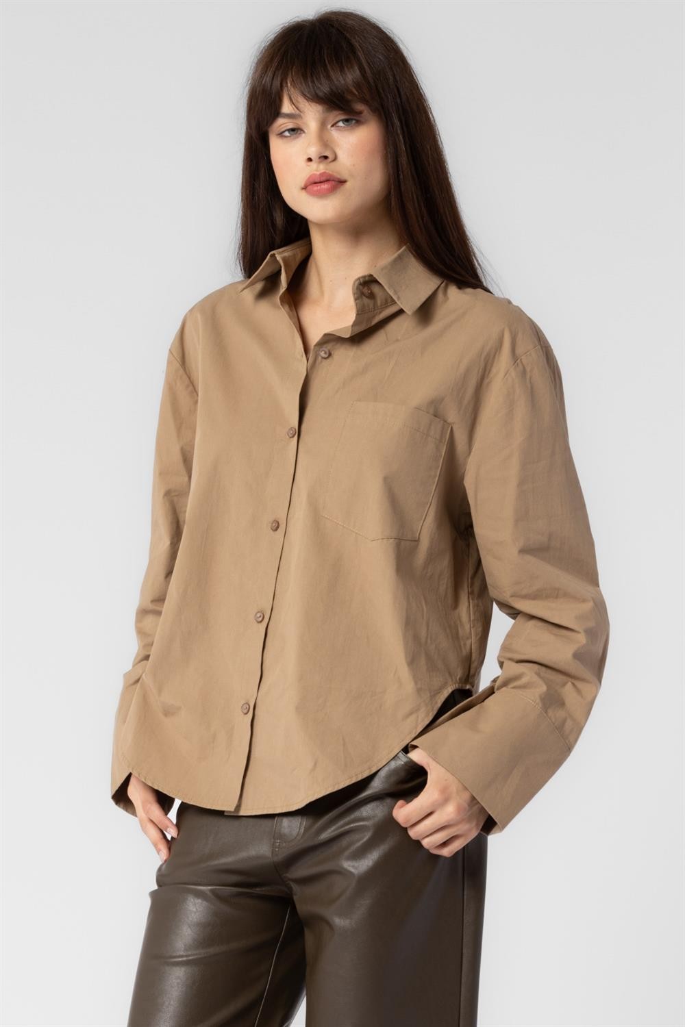 Rowan Button Down Shirt - Brown