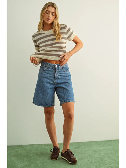 Striped Knit Top