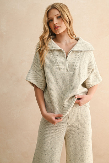 Salt & Pepper Knit Half Zip