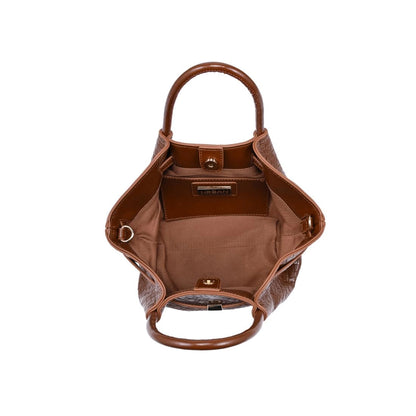 Selena Woven Crossbody - Brown