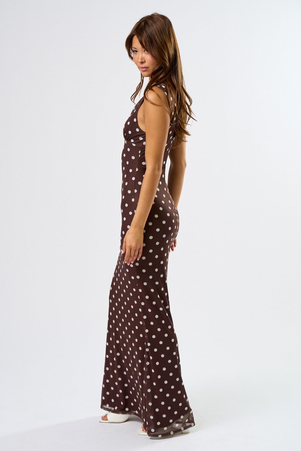 Chic Mesh Polka Dot Maxi