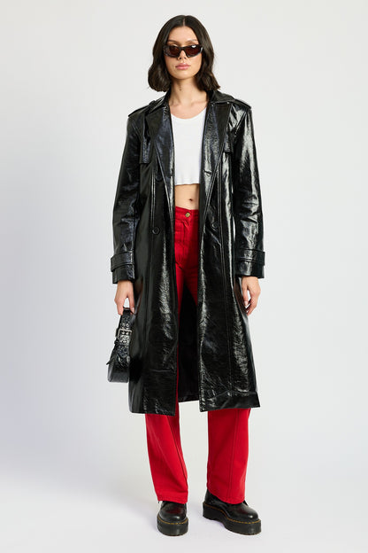 Gibson Faux Leather Trench