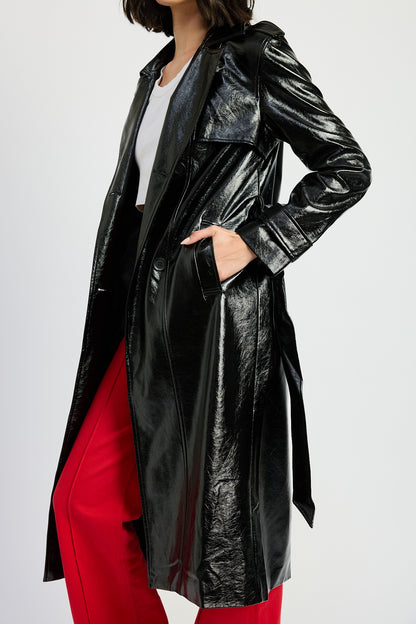 Gibson Faux Leather Trench