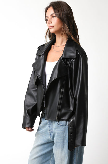 Emery Faux Leather Jacket