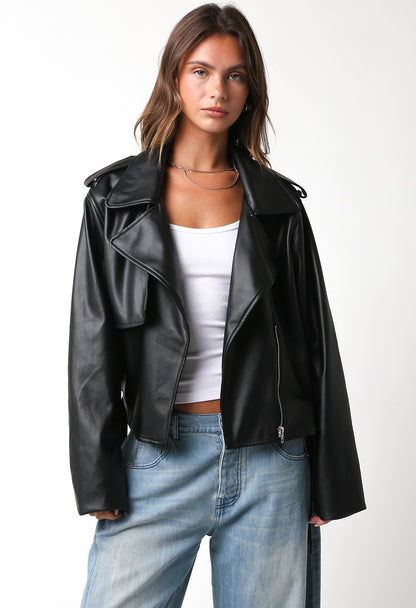 Emery Faux Leather Jacket