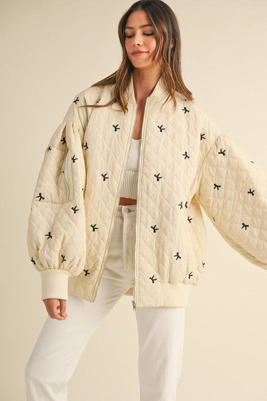 My Darling Quilted Bomber Jacket