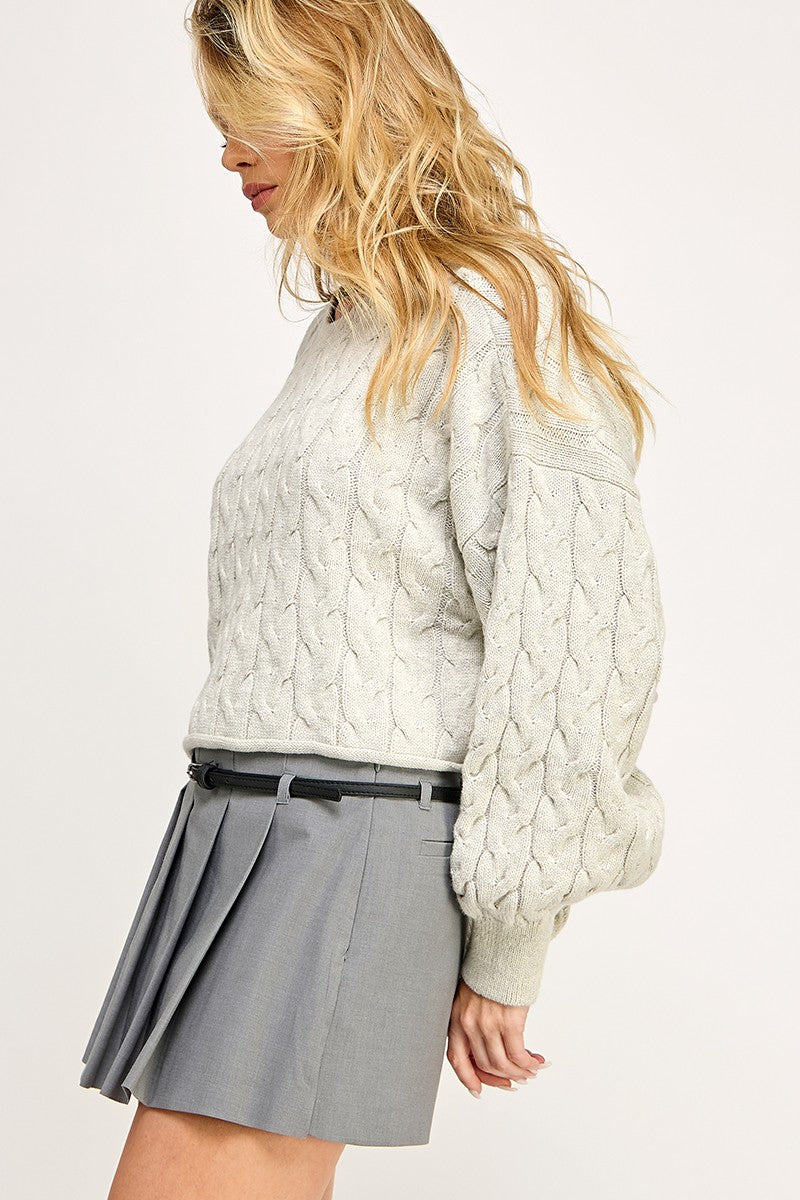 Cable Crop Sweater