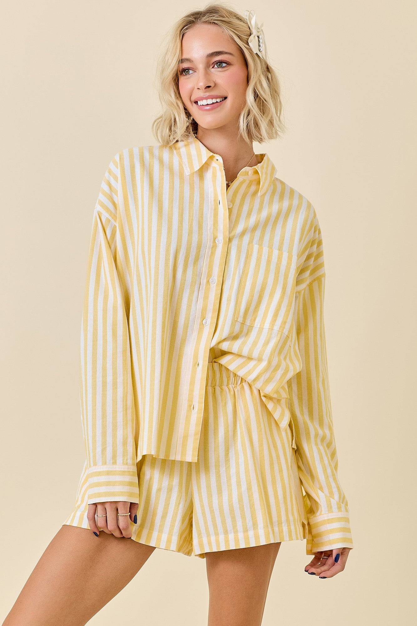 Limoncello Stripe Short
