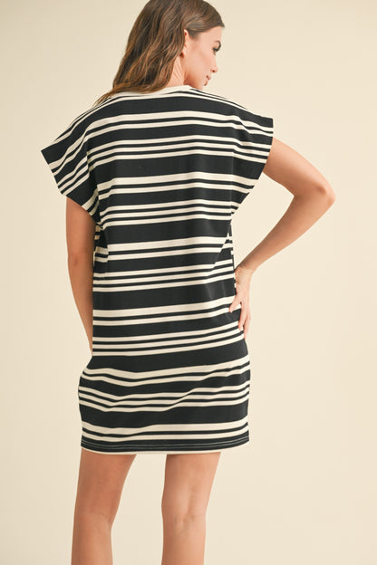 Striped Knit Tee Dress