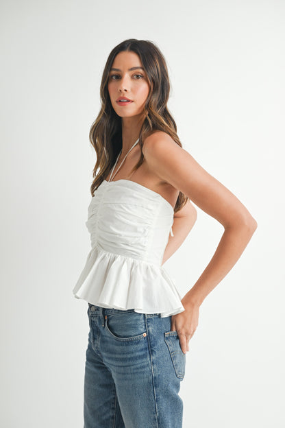 Halter Peplum Top