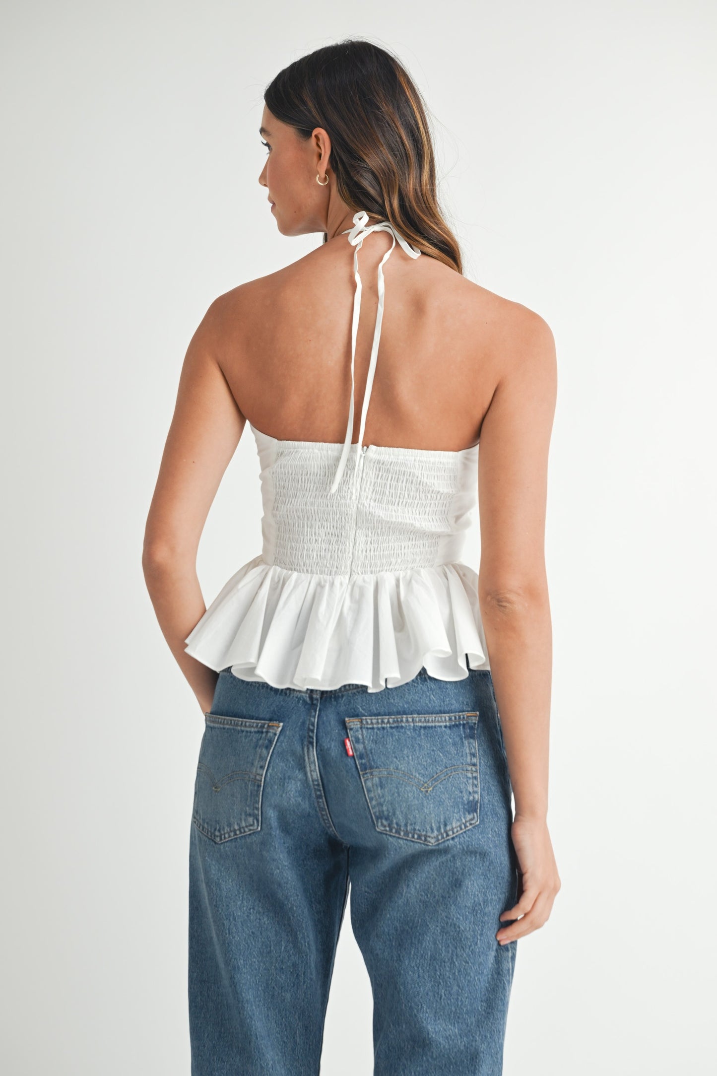 Halter Peplum Top