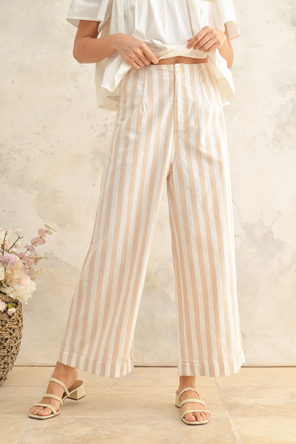 Linen Stripe Trouser