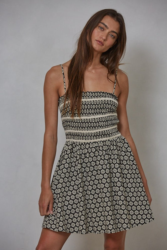 Hepborn Floral Mini Dress