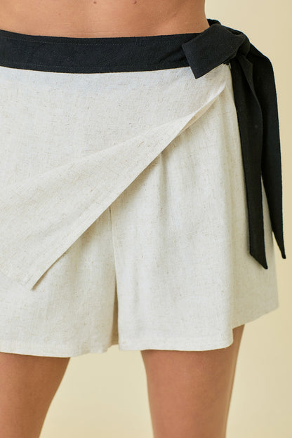 Jaycee Linen Wrap Skort