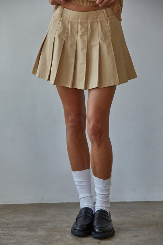Beckett Pleated Mini Skirt