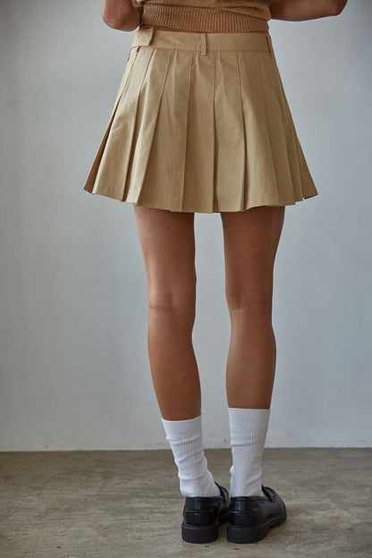 Beckett Pleated Mini Skirt