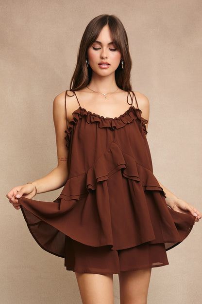 Ruffle Flare Romper