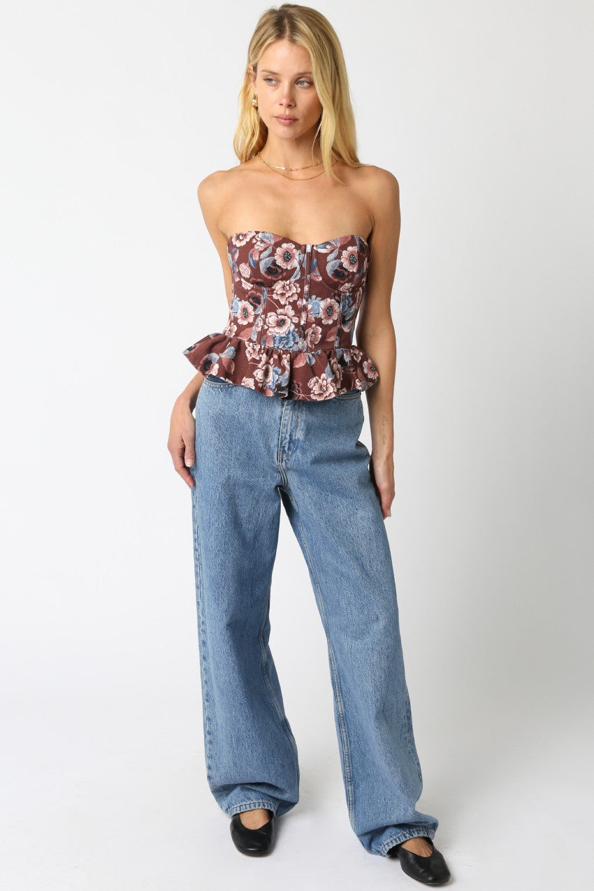 Allie Floral Tube Top