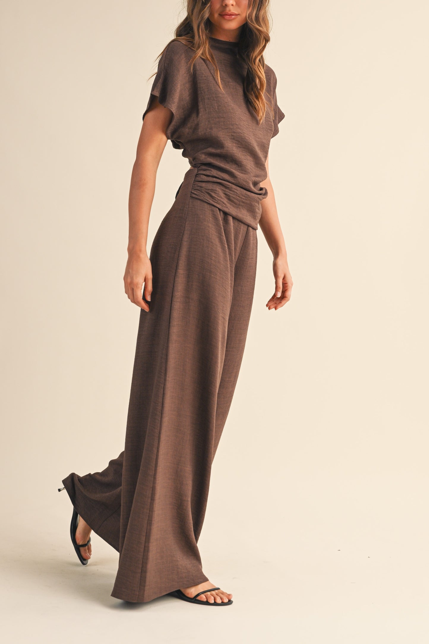 Wide Leg Tie Back Jumpsuit
