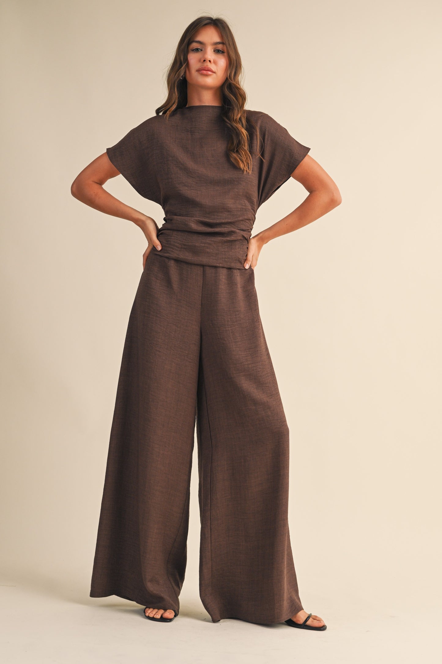 Wide Leg Tie Back Jumpsuit