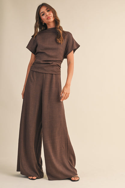 Wide Leg Tie Back Jumpsuit