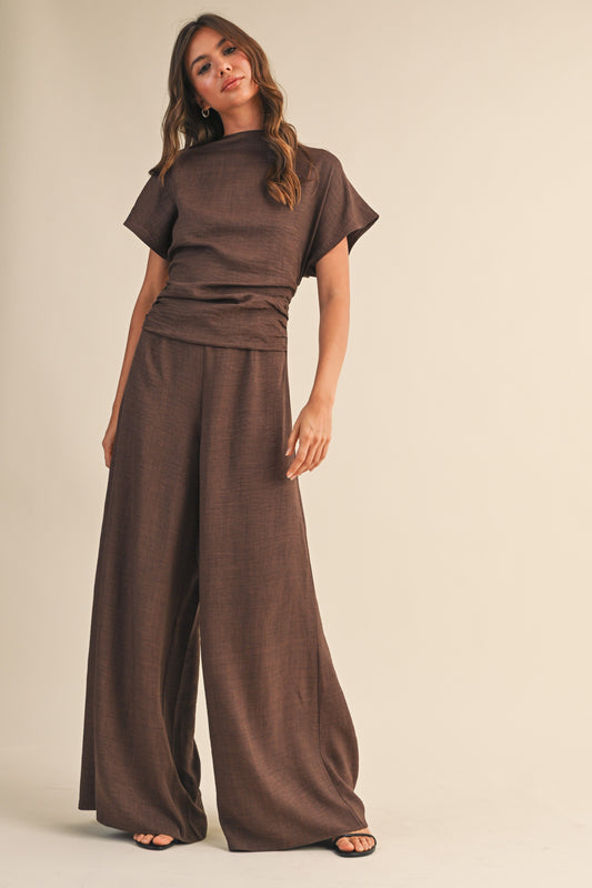 Wide Leg Tie Back Jumpsuit