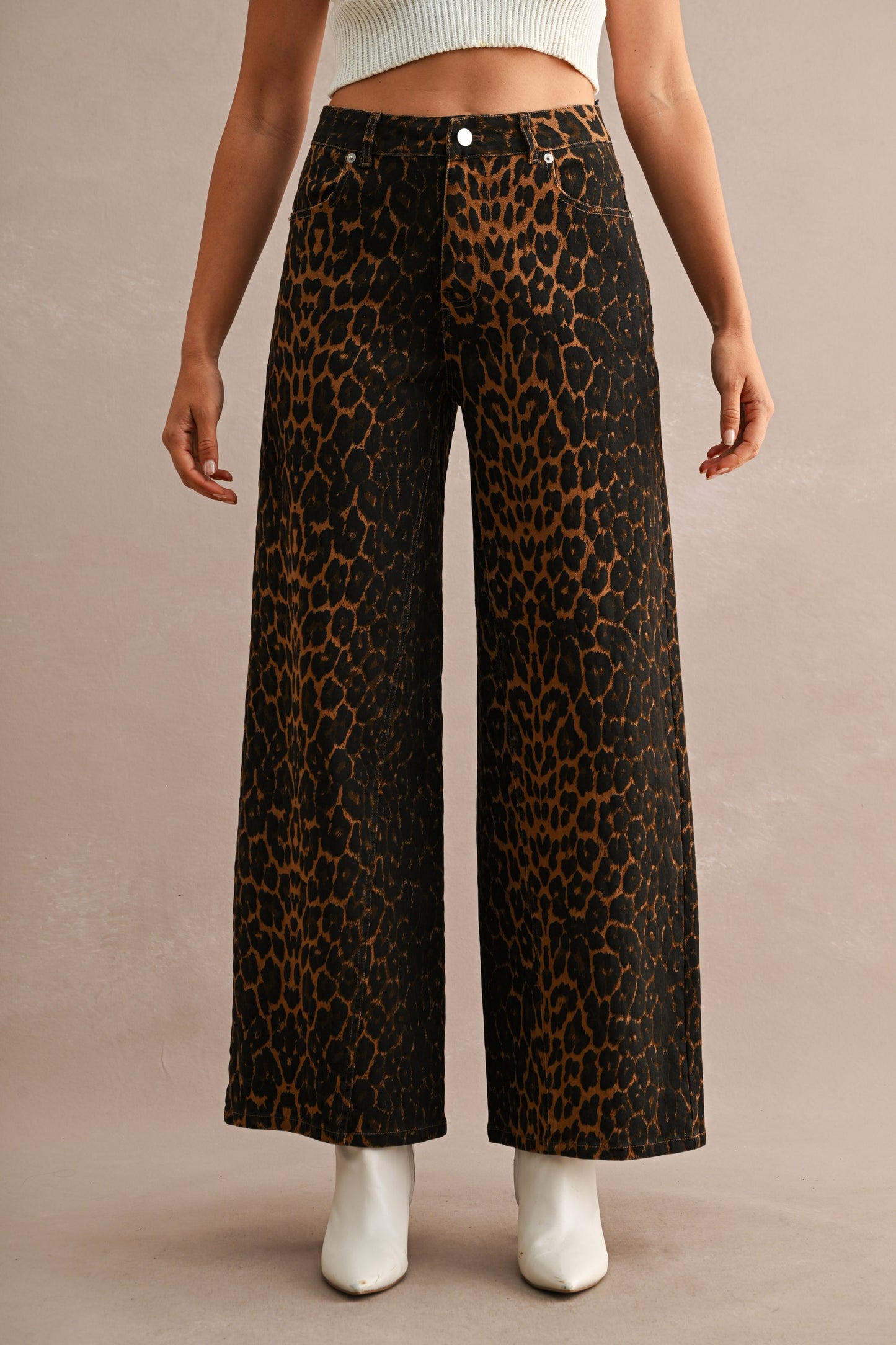 Leopard Wide Leg Pants