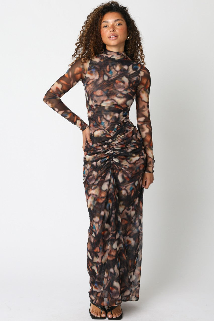 Night Stunner Maxi Dress - Midnight Print