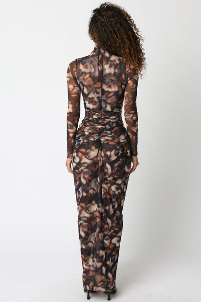 Night Stunner Maxi Dress - Midnight Print